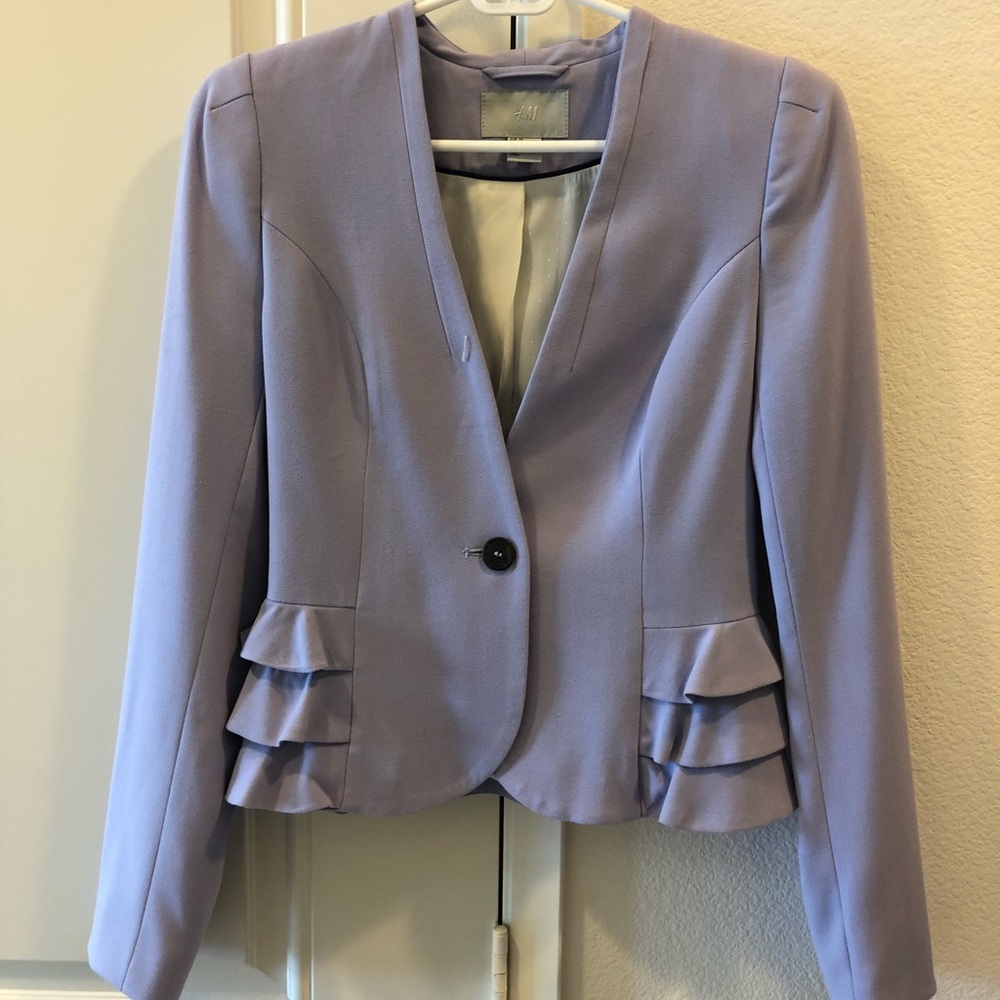 H&M ruffle bottom jacket